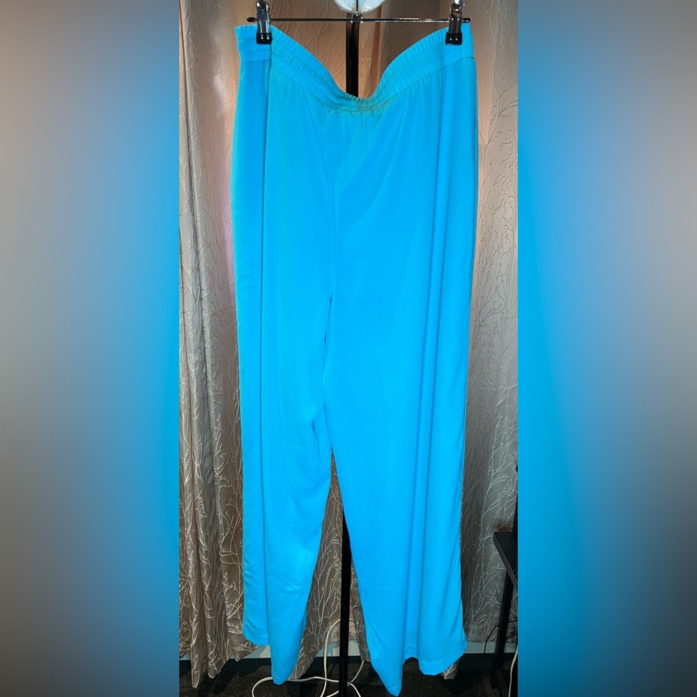 JM Collection Turquoise Pants - Picture 3 of 4